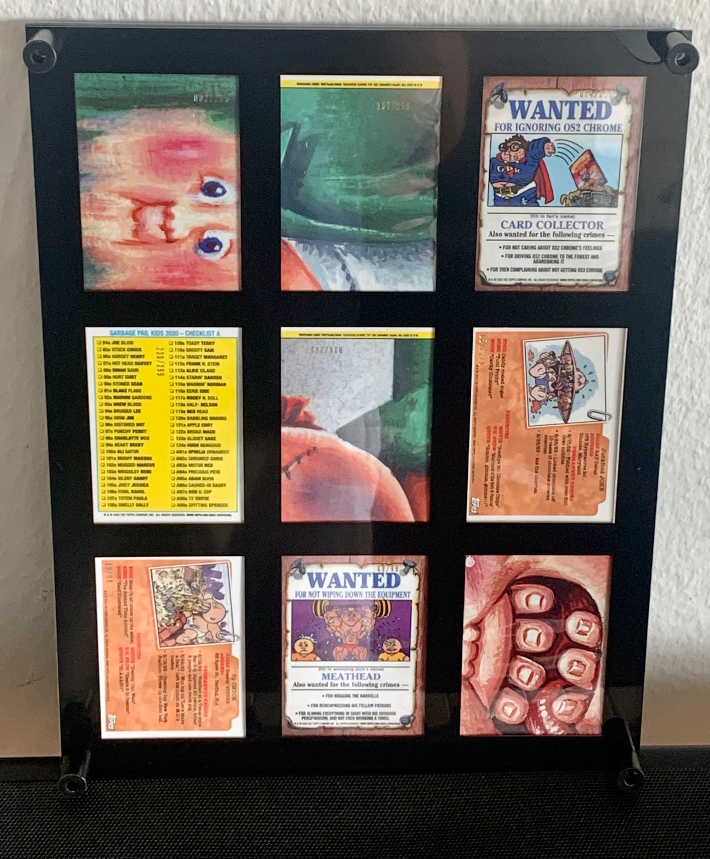 Card Frame For 9 Standard Size Cards. 'Rainbow' Frame. Now for sleeved cards up to 66x91mm - Acrydis