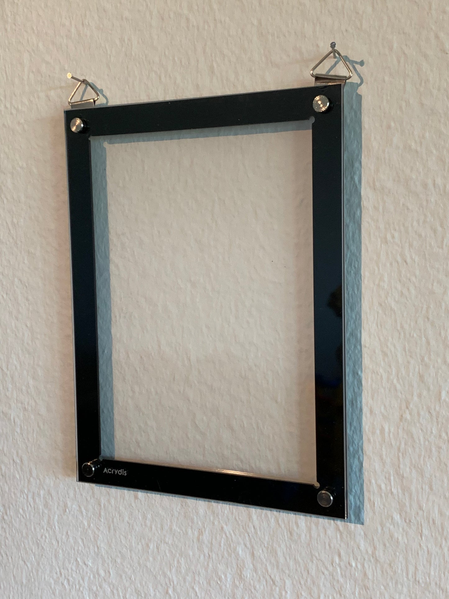 UV Resistant 3 in 1 Acrylic Stand/Holder/Frame For 5"x7" Cards - BLACK - Acrydis
