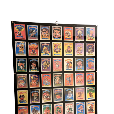 42 Card Wall Frame for Garbage Pail Kids OS series. Designed to fit sleeved cards. BLACK COLOR - Acrydis