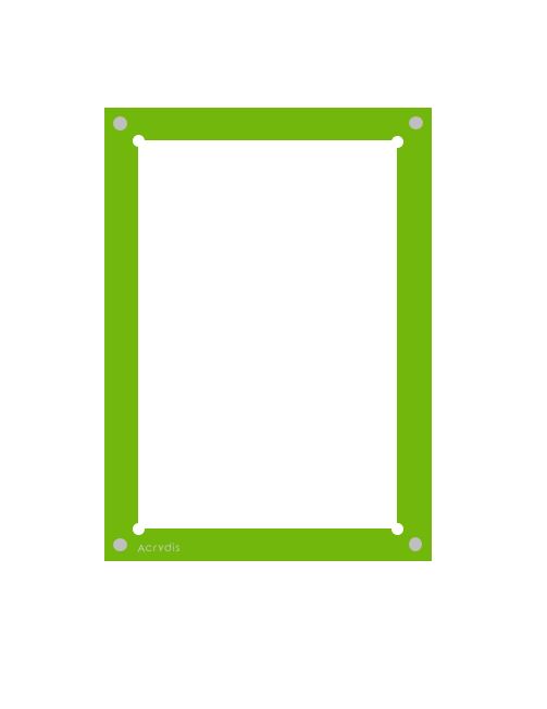 Acrylic Card Holder (MAGNETIC) For One Single Raw Card - GREEN - Acrydis