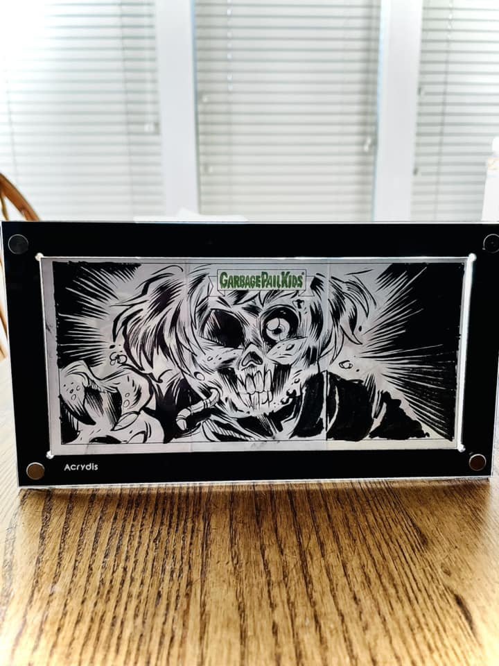 Acrylic Holder/Display/Frame For Triptych (triple) Sketch Cards - BLACK - Acrydis