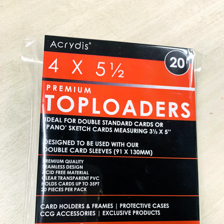 4'' x 5.5'' Toploaders for panorama panoramic pano sketch cards or double standard cards - Acrydis