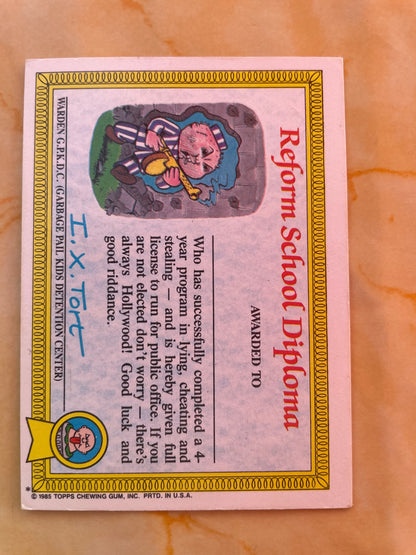 Garbage Pail Kids | 1985 OS1 US BONY JOANIE | Glossy back