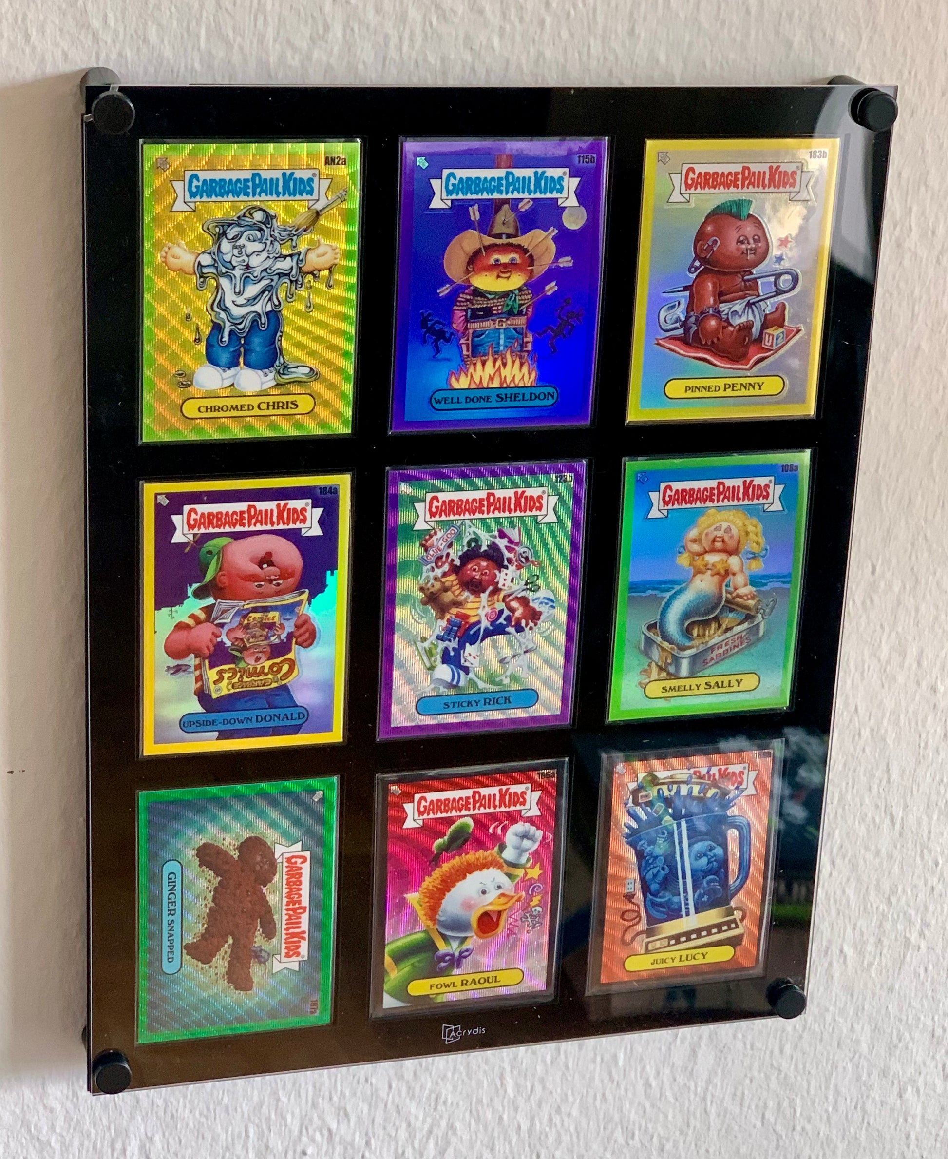 Card Frame For 9 Standard Size Cards. 'Rainbow' Frame. Now for sleeved cards up to 66x91mm - Acrydis