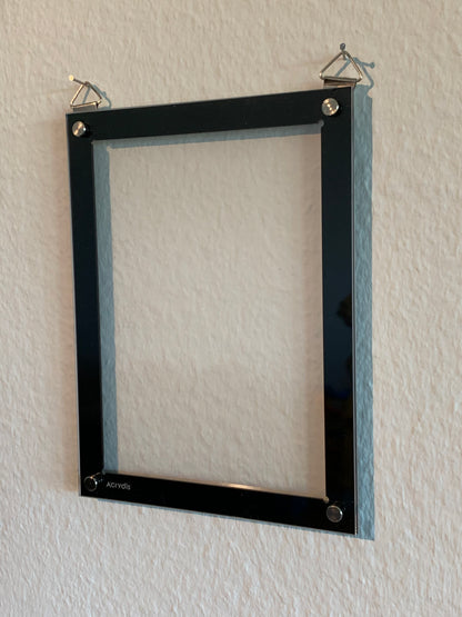 UV Resistant 3 in 1 Acrylic Stand/Holder/Frame For 5"x7" Cards - BLACK - Acrydis
