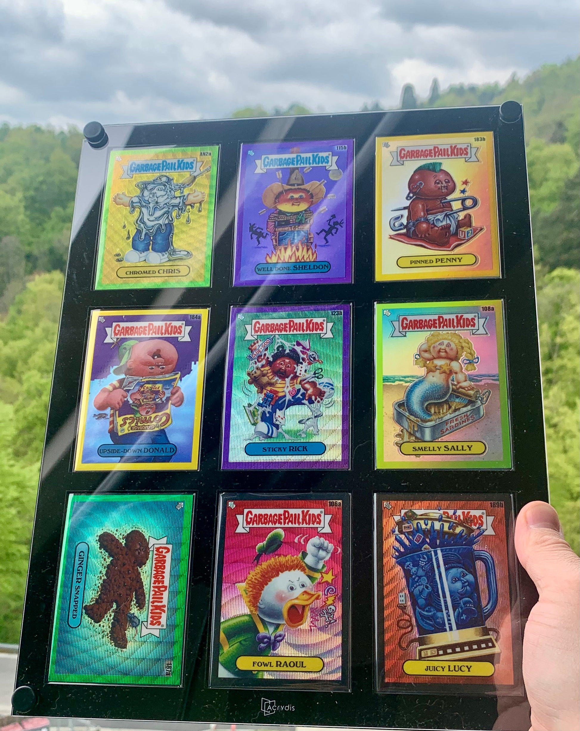 Card Frame For 9 Standard Size Cards. 'Rainbow' Frame. Now for sleeved cards up to 66x91mm - Acrydis