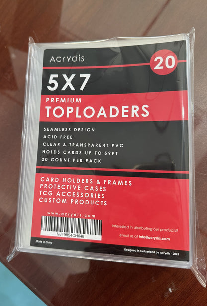 5'' x 7'' Toploaders for Giant Thick Cards up to 59PT