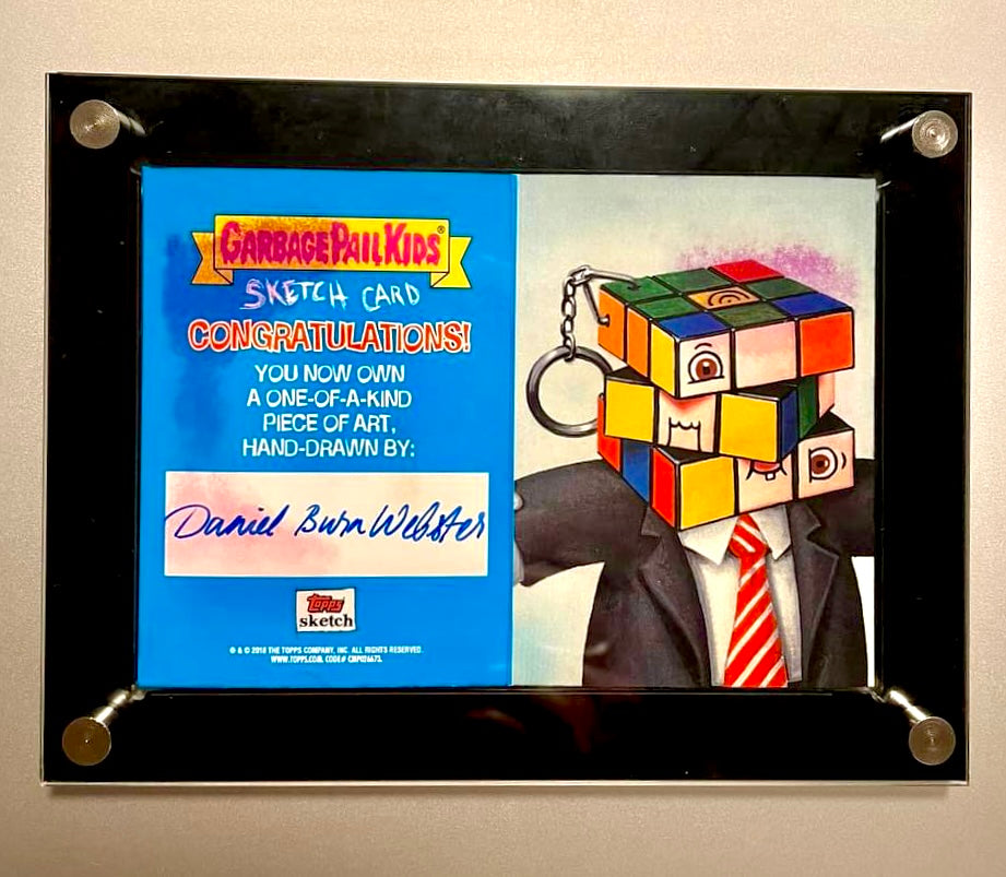 UV Resistant Acrylic Stand/Holder/Frame For Panoramic or Pano (double) Sketch Cards - BLACK - Acrydis