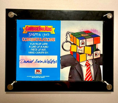 UV Resistant Acrylic Stand/Holder/Frame For Panoramic or Pano (double) Sketch Cards - BLACK - Acrydis