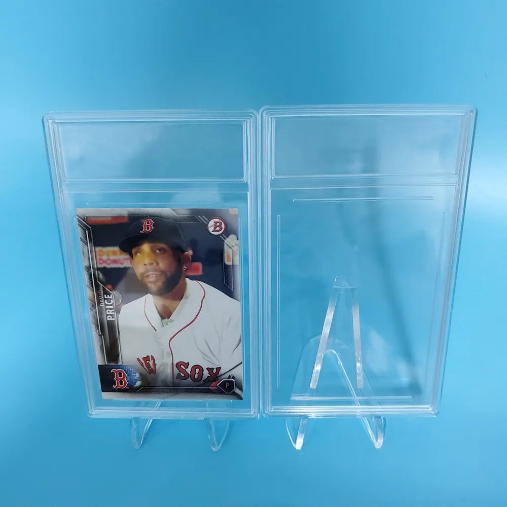 psa graded card slab dimensions SELF-CLOSING CLEAR PSA-style slab 64-90mm (Standard Size Card) - **No ultrasonic welding necessary**