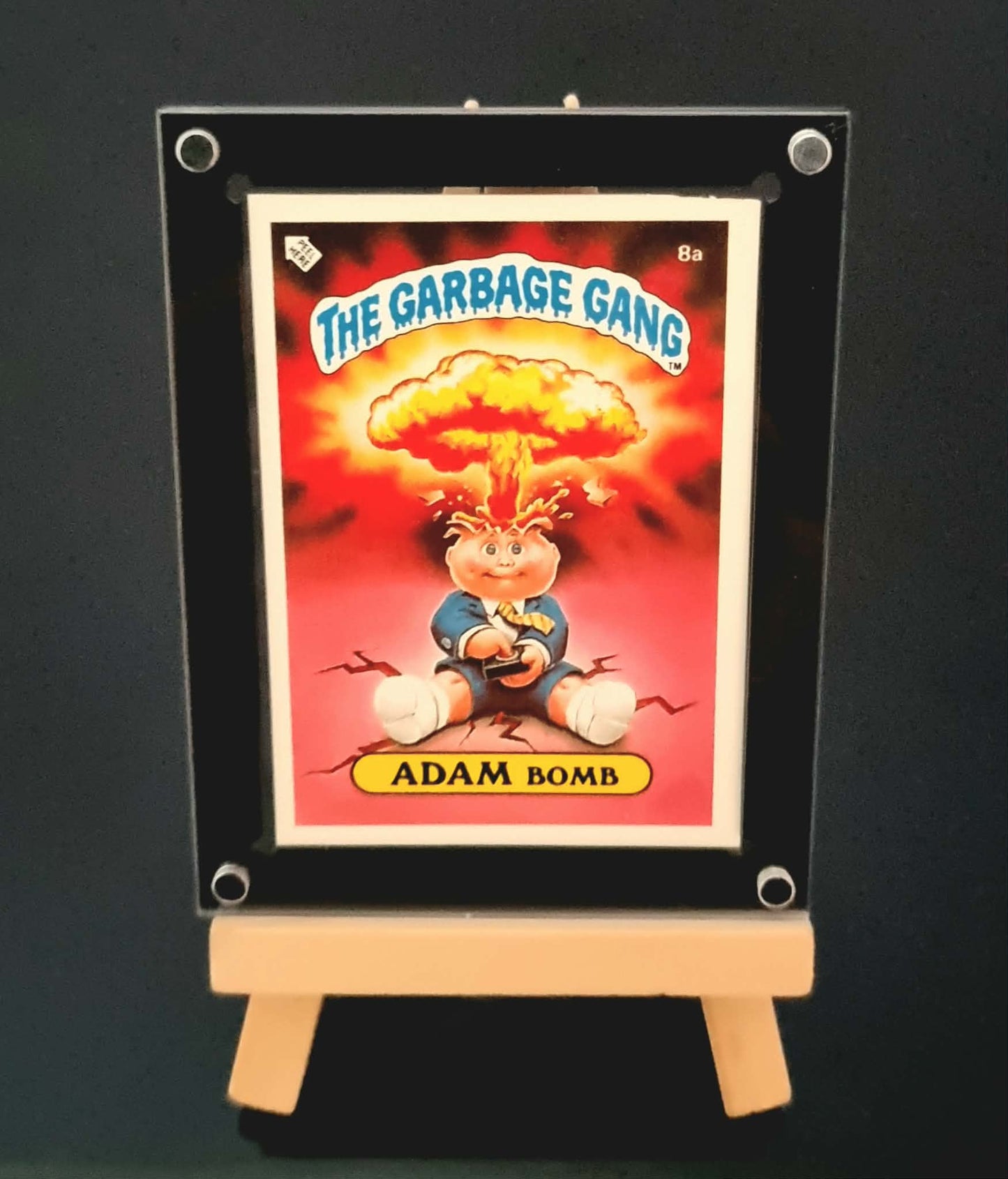 Acrylic Card Holder (MAGNETIC) For One Single MINI RAW Card (UK-AUS-NZ-TEST SETS etc)- BLACK