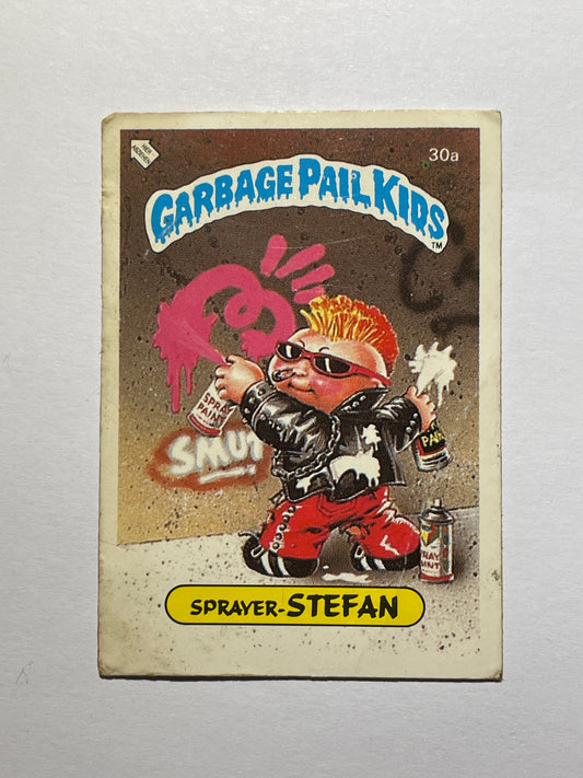 Garbage Pail Kids | German Test Set | 1985 | SPRAYER STEFAN 30A | OS1 NEW WAVE DAVE/GRAFFITY PETEY - Acrydis