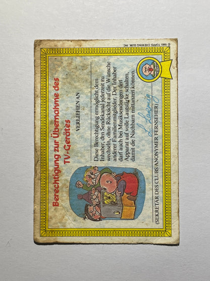 Garbage Pail Kids | German Test Set | 1985 | SPRAYER STEFAN 30A | OS1 NEW WAVE DAVE/GRAFFITY PETEY - Acrydis