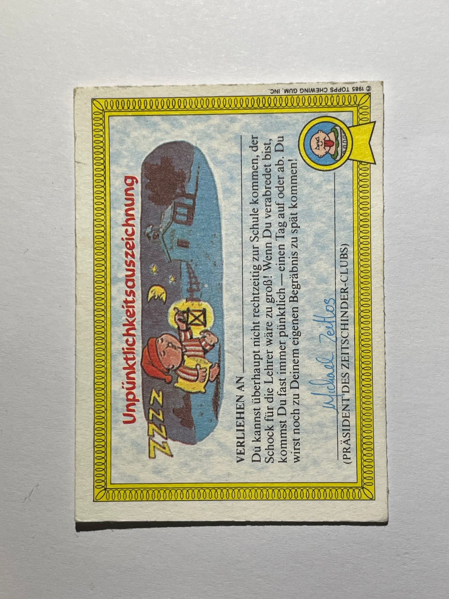 Garbage Pail Kids | German Test Set | 1985 | WILLI ZAHNLOS 2A | OS1 JUNKFOOD JOHN/RAY DECAY - Acrydis