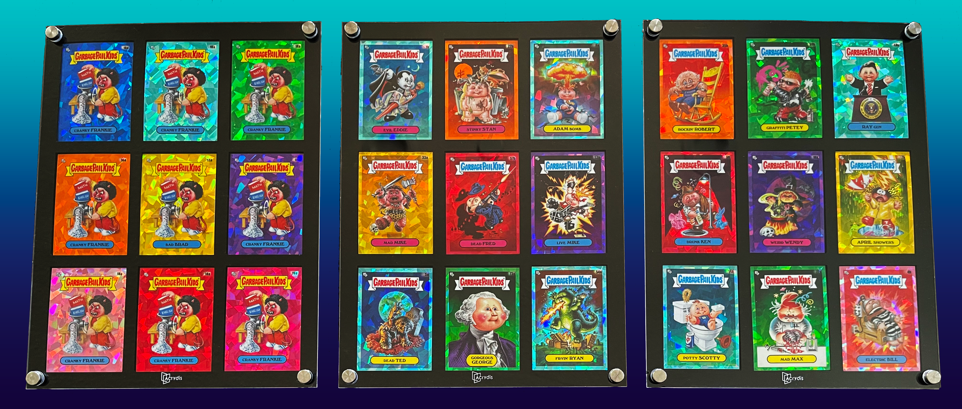 COMING SOON: Card Holder For 9 Standard Size Cards. 'Rainbow' Frame. Now for sleeved cards up to 66x91mm - Acrydis