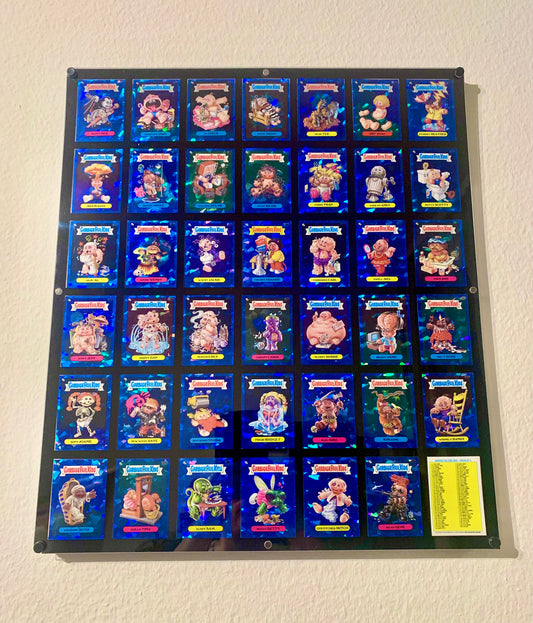COMING SOON: 42 Card Wall Frame for Garbage Pail Kids OS series. Designed to fit sleeved cards up to 66x91mm. - Acrydis