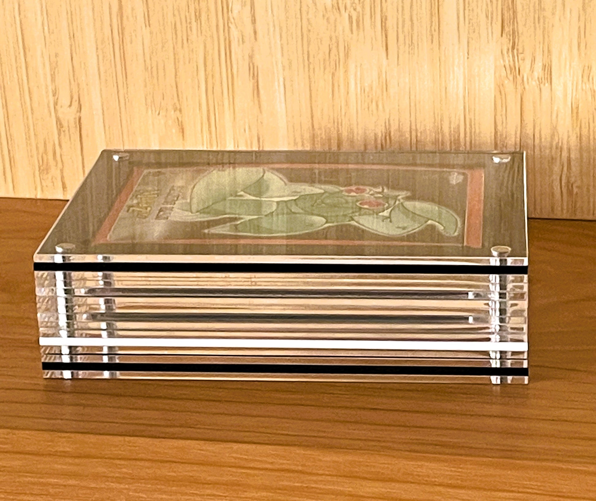 acrylic card sleeve Acrylic Card Holder (MAGNETIC) For One Single RAW Card - BLACK