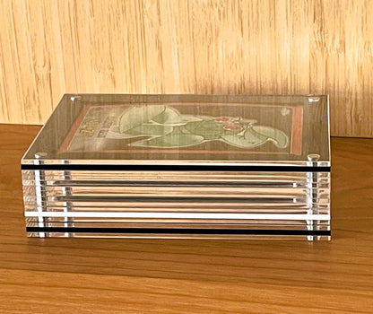 acrylic card display case 1/4 in. Holder tough aluminum frame ELITIK Acrylic Card Display Case