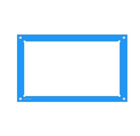 Acrylic Holder (MAGNETIC) For Panoramic or Pano (double) Sketch Cards - BLUE - Acrydis
