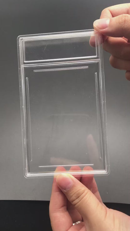 SELF-CLOSING FROSTED PSA-style slab 64-90mm (Standard Size Card) - **No ultrasonic welding necessary**
