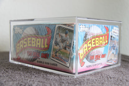 Topps Baseball/Football Wax Box 1980-1991 - Protective Display Case - Acrydis