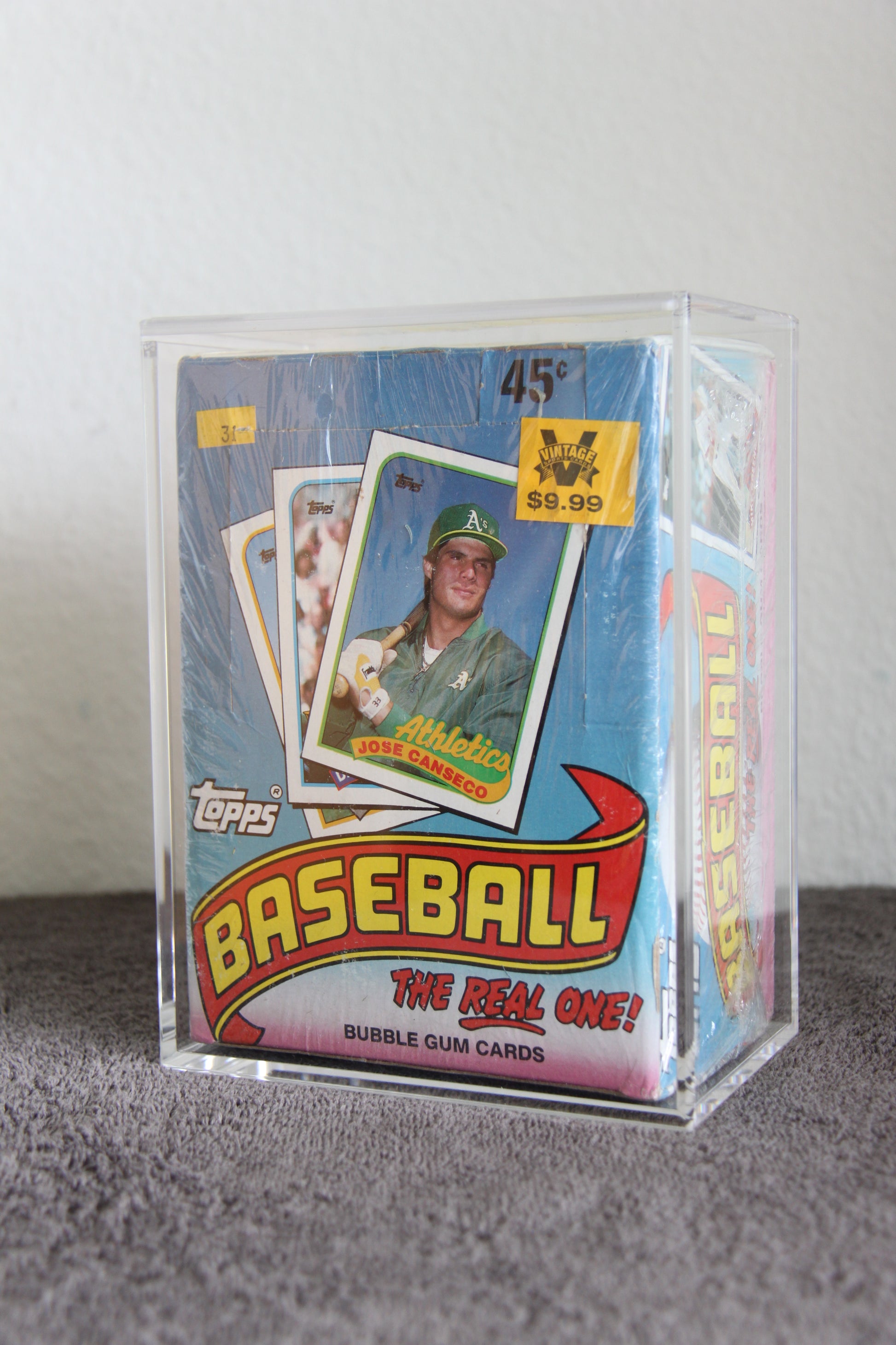 Topps Baseball/Football Wax Box 1980-1991 - Protective Display Case - Acrydis