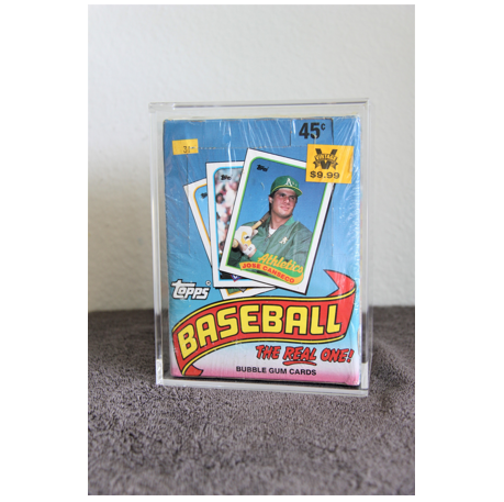 Topps Baseball/Football Wax Box 1980-1991 - Protective Display Case - Acrydis